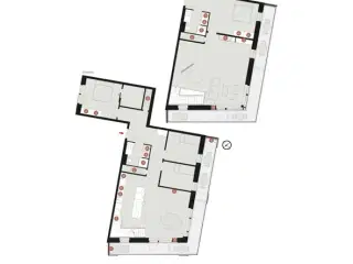Penthouse i 2 plan med 4 soveværelser på 211 m2, Solrød Strand, Roskilde