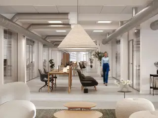 Højloftet kontor på 950 m² med masser af dagslys