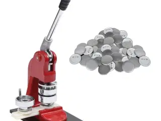 Badgemaskine med 500 badges 25 mm