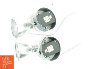 Sølvfarvede spotlamper (str. 8 cm, diameter 15 cm lang)