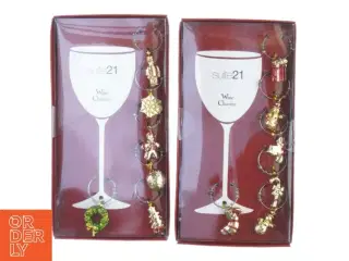 nye winecharms til vinglas julemotiver, der også kan bruges som den fineste pynt til gaver eller til det lille juletræ