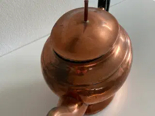 Kobberkande med træhåndtag 