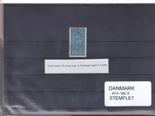 Danmark - AFA 180 X - Stemplet