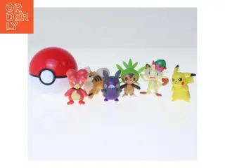 Pokemon figurer med Pokeball fra Pokemon (str. 4-5 cm. 6 styk)