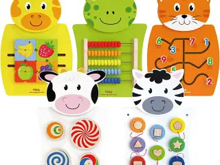 VIGA Aktivitetstavle med Dyr - Leg og Læring