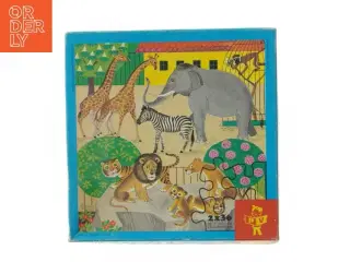 Vintage børnepuslespil (str. 2 x 36. brikker)