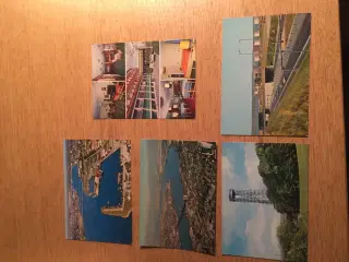 Gamle postkort med luftfoto af Aalborg