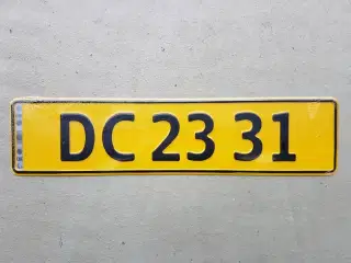 Nr. plade uden EU: