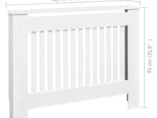 Radiatorskjuler i MDF 112 cm hvid