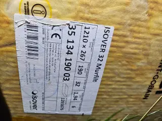 Murfilt isover 32 18 pakker 150kr pr pakke