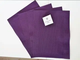 4 x dækkeserviet 33x44 cm - violet