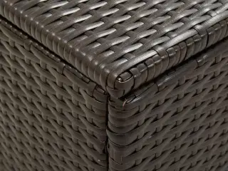 Opbevaringskasse til haven 200x50x60 polyrattan brun
