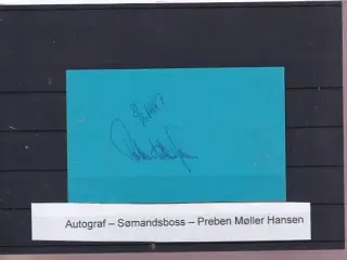 Autograf - Sømandsboss - Preben Møller Hansen