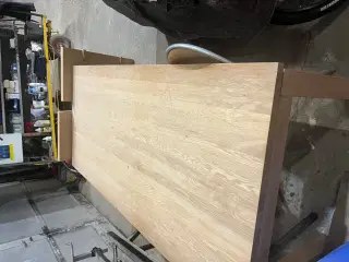 Spisebord, massivt egetræ 90x200/290 cm (2plader) 