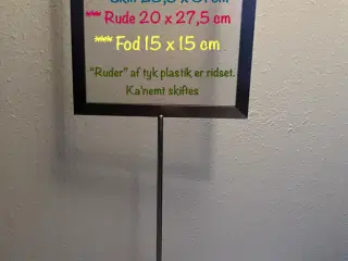 MENU skilt i rustfri stål