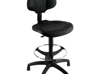 Unisit Esos E2 taburet med ryglæn - sort kontorstol