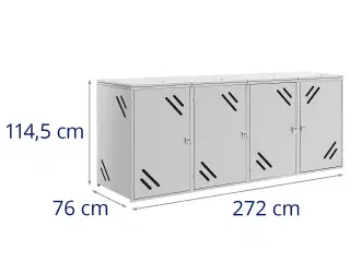 Skraldespandsskjuler – 4 x 240 l