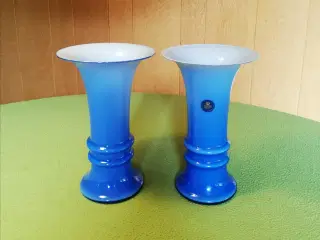 Holmegaard blå opal vaser højde 18 cm
