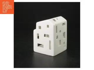 Hvid porcelæns lysestage fra K&#228;hler (str. 10 x 7 cm)