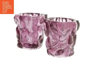 Glas lysestager (str. 7 x 6 cm)