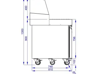 Pizzadisk med 2 døre – 9x 1/3 GN
