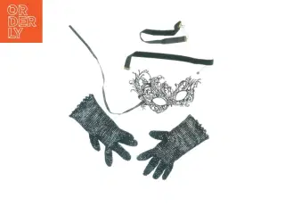Halloween, udklædning, Nytårsaften,  maskerade sæt med maske og handsker (str. 20 x 8 cm til 38 x 2 cm)