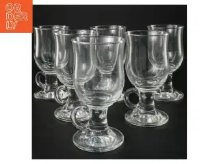 Kaffekrus i glas med hank, sæt af 6 (str. 6 stk Ø 7,5 cm længde 14,5 cm)