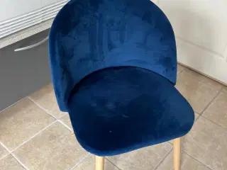 Blå velour stol