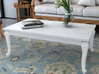 Sofabord 115 x 65 x 42 cm højglans hvid