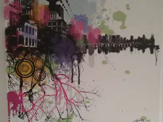 Stort kunsttryk, urbant motiv