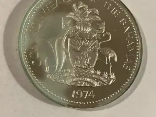 Five Dollars Bahamas 1974 - Silver - 42,12 gram