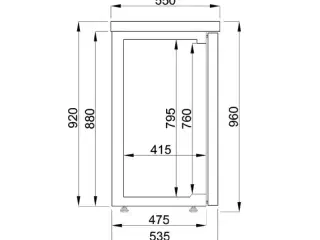 Professionel barkølebord – 680 liter 