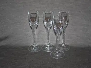 Holmegaard Aalborg jule akvavit Snapseglas