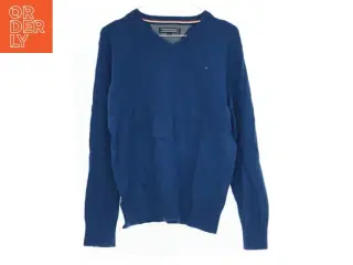 Marineblå v-hals sweatshirt fra Tommy Hilfiger (str. 140)