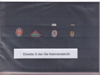 Etiketter til Den lille Købmandsbutik -   4 Stk.