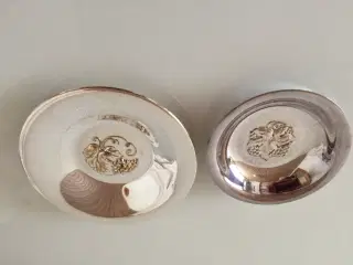 2 Sølvplet Skåle
