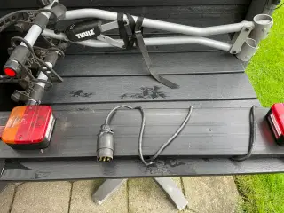 Thule cykelholder 2 cykler samt lygtebom