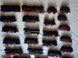 Modeltog HO - lokomotiver - vogne - skinner - huse