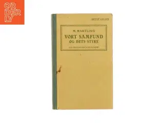 Vort samfund og dets styre af M. Hartling (Bog)