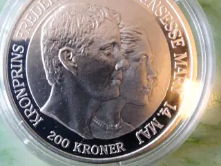 Sølv mønt 200 kr