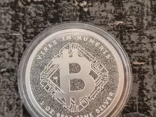 2025 1 oz Niue $2 NZD Bitcoin Sølvmønt BU (I kapse