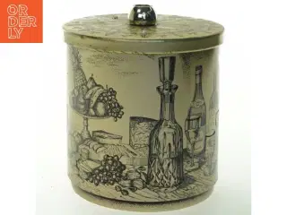 Vintage opbevaringsdåse med låg (str. 16 cm)