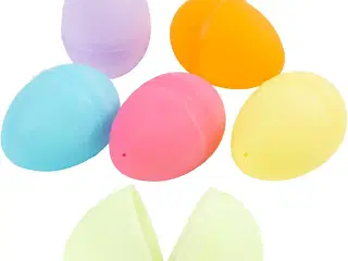 Pastelfarvede Plastæg - 12 stk. til Dekoration