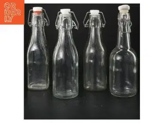 Gamle retro Glasflasker med patentlåg (str. 20x6 cm)