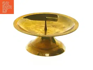 Antik messing lysestage (str. Ø 11 cm)