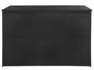 Udendørs opbevaringskasse 150x100x100 cm polyrattan sort
