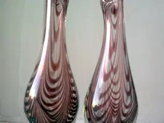 Stribet næbvase Kastrup glas Holmegaard