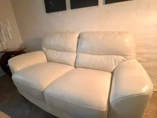Sofagruppe i ægte læder
