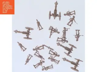 Miniature soldater og kanoner (str. 2,5 cm)