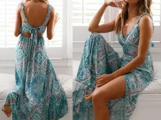 BOHO skøn sommer kjole - Lang - I XL